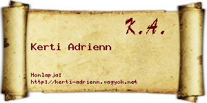 Kerti Adrienn névjegykártya